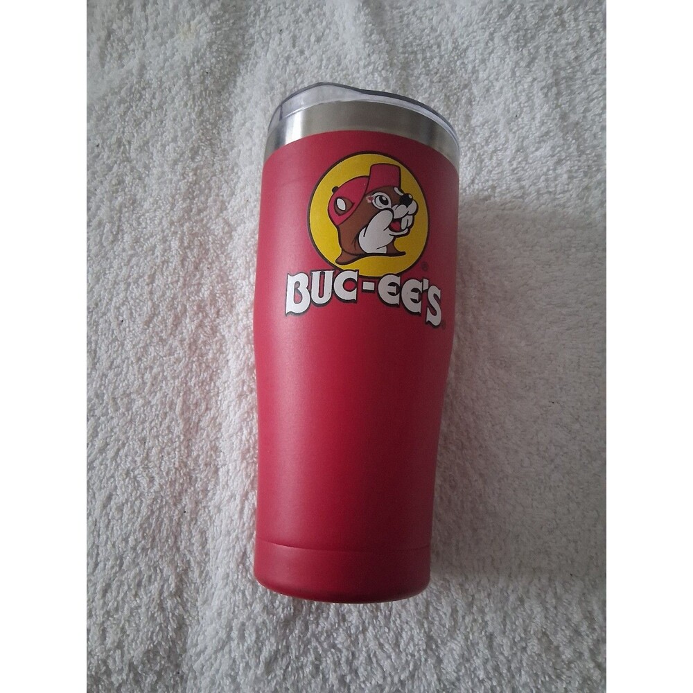 Buccees Beaver red 20 oz Yukon Outfitters stainless steel travel tumbler mug